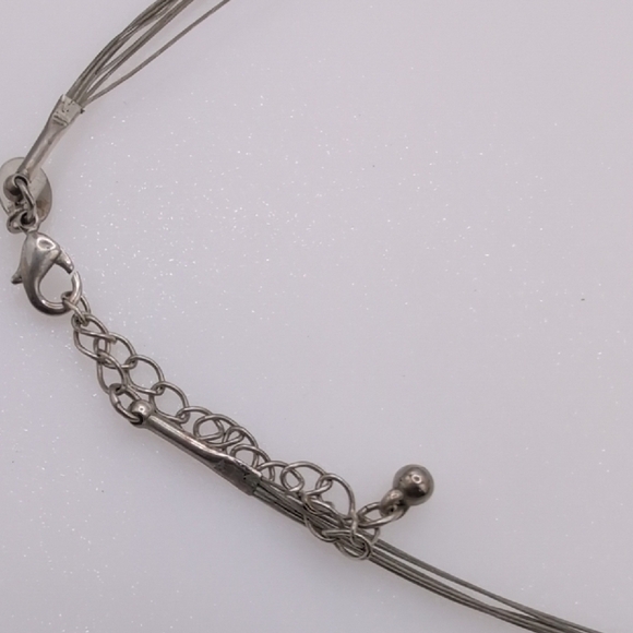 Lia Sophia Silver and Blue Multi-Strand Necklace - Picture 5 of 7